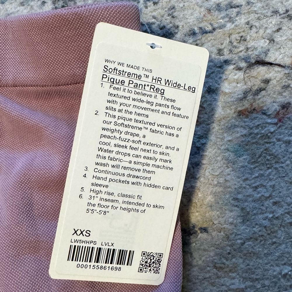 lululemon Softstreme HR Wide-Leg Pique Pant *REG